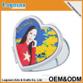 Wholesale novelty ladies heart shaped compact mirror